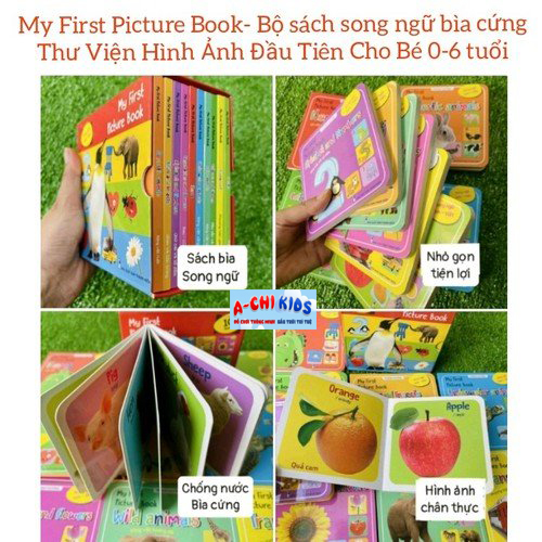 Bộ 10 Cuốn Thư Viện Hình Ảnh Đầu Tiên Chủ Đề Song Ngữ Có Phiên Âm Cho Bé Nhận Biết Thế Giới Xung Quanh