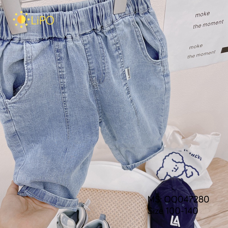 Quần jeans lửng cho bé trai Quần ngố trẻ em OQ047