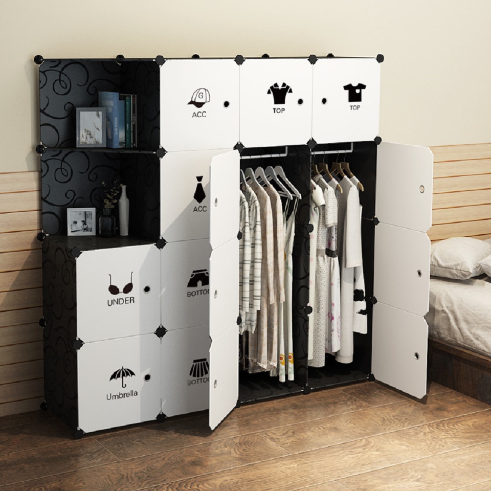 Tủ nhựa ghép 16 ngăn - Đen icon 14N2X