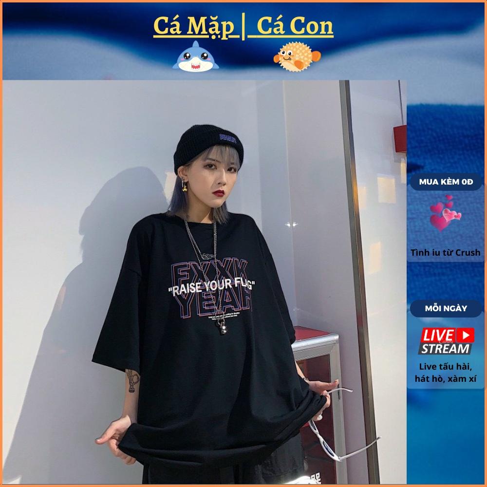 Áo thun tay lỡ Raise your flag dáng thụng oversize Ulzzang unisex nam nữ phong cách Hàn Quốc
