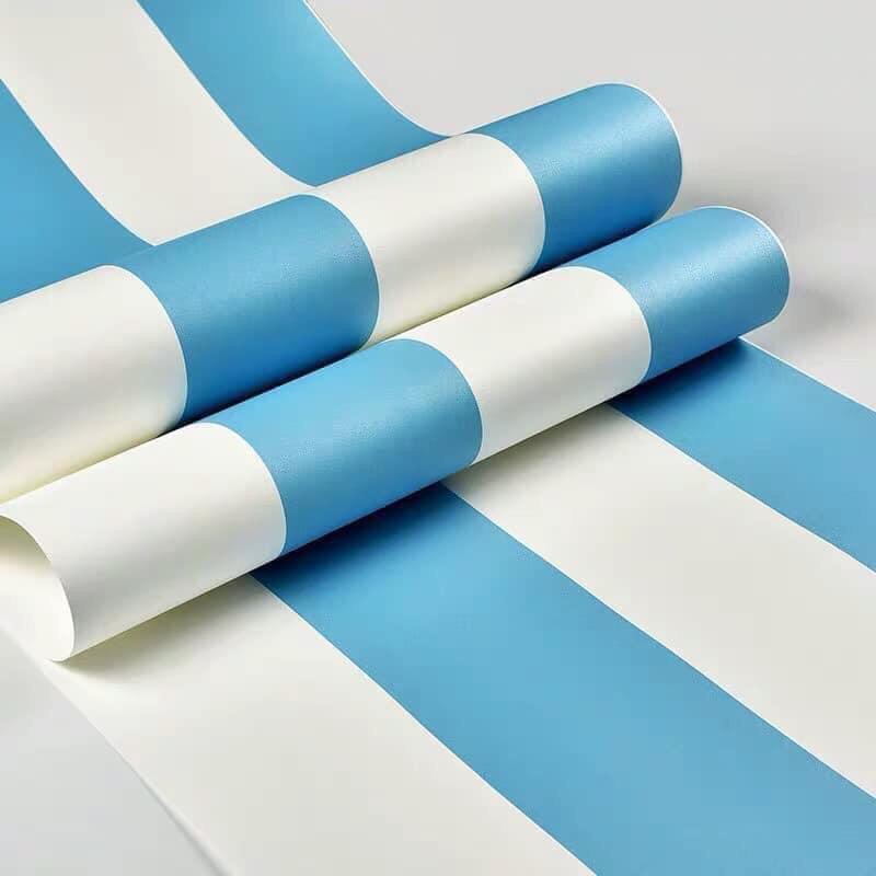 DECAL CUỘN SỌC XANH TRẮNG