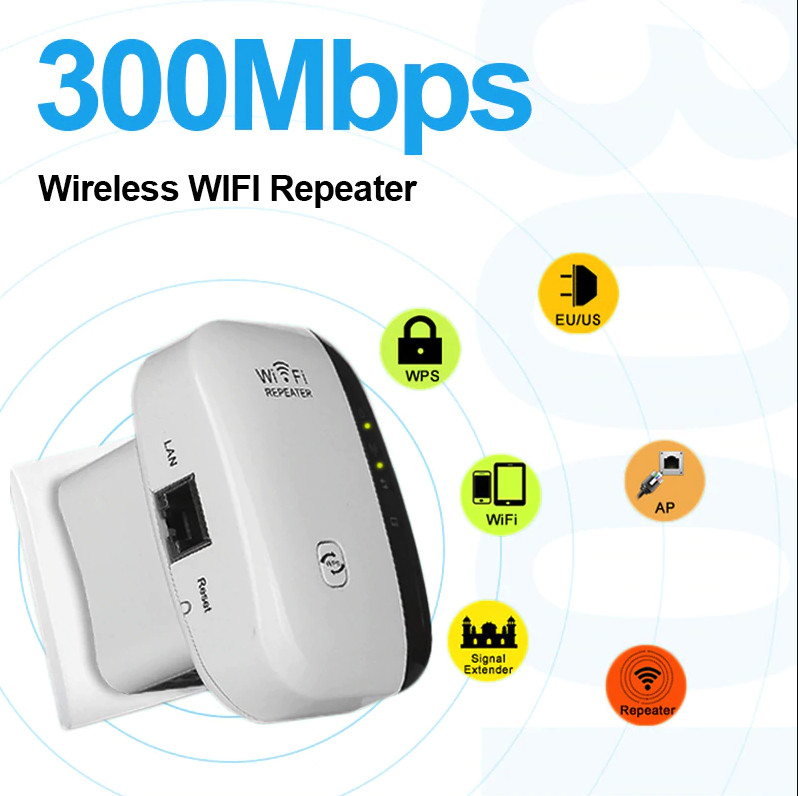 Thiết bị kích sóng Wifi Repeater Wireless-N tốc độ 300 Mbps