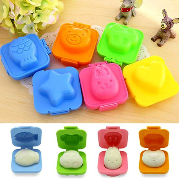 Bộ 6 khuôn cơm, khuôn bánh, khuôn làm thạch tạo hình đáng yêu cho bữa ăn của bé thêm sinh động
