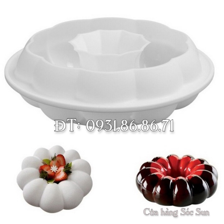 Khuôn silicon bí ngô tròn loại 21 cm - Mã số 1167