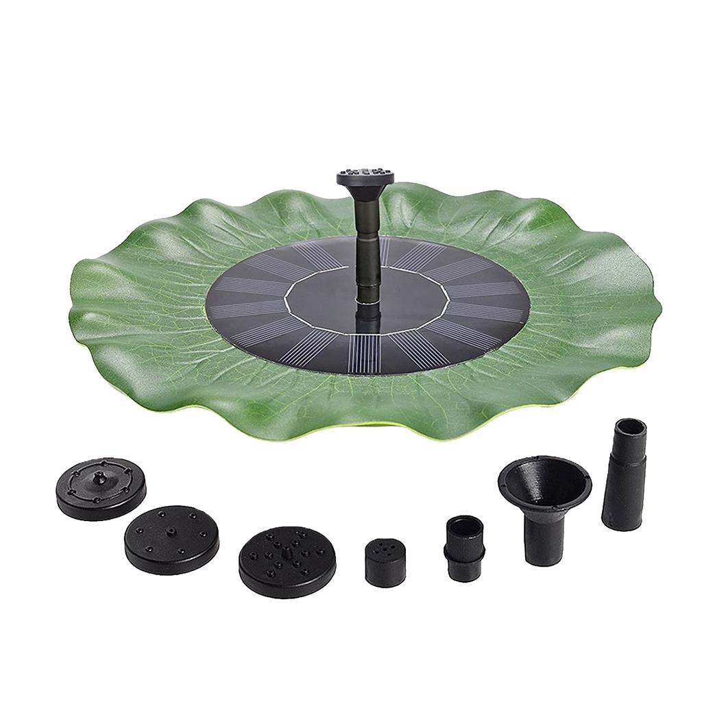 3 Types Floating Solar Powered Fountain Pond Water Pump Garden Bird Bath Tank Decor