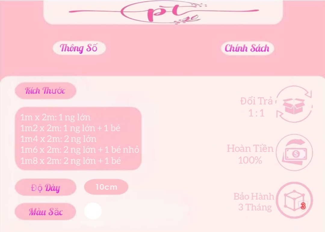 Nệm Bông Xuất Nhật Cao Cấp 10CM
