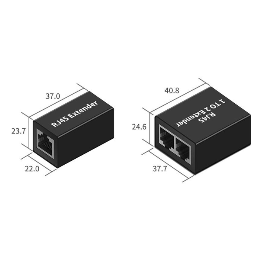 Bộ chia cáp mạng Ethernet cổng rj45 từ 1 ra 2 cổng không cần nguồn 790093 - Hồ Phạm