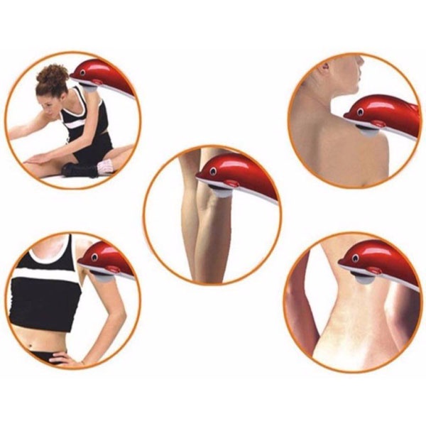 [Hàng Cao Cấp - Bảo hành 12 tháng] Máy Massage Cầm Tay Cá Heo Cao Cấp, Máy mát xa trị liệu cá heo cầm tay đa năng công suất 30w - Hàng chính hãng