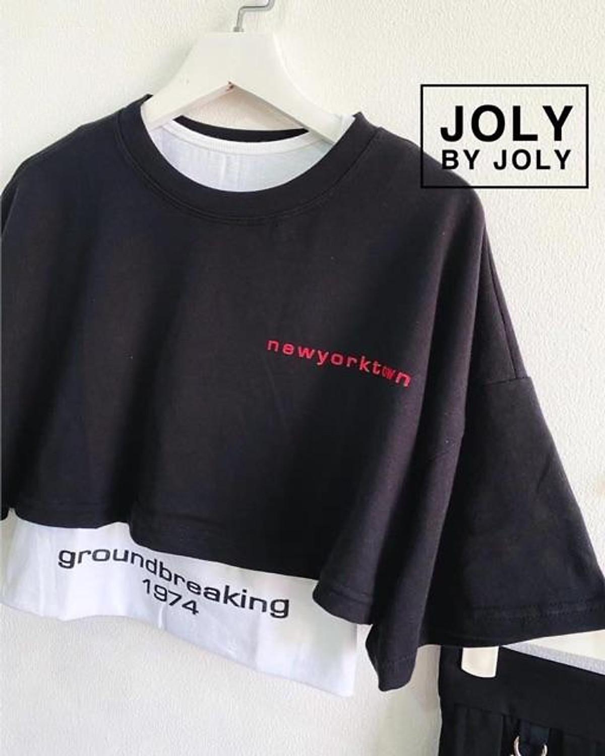 Set áo Croptop Newyorktown - Trắng