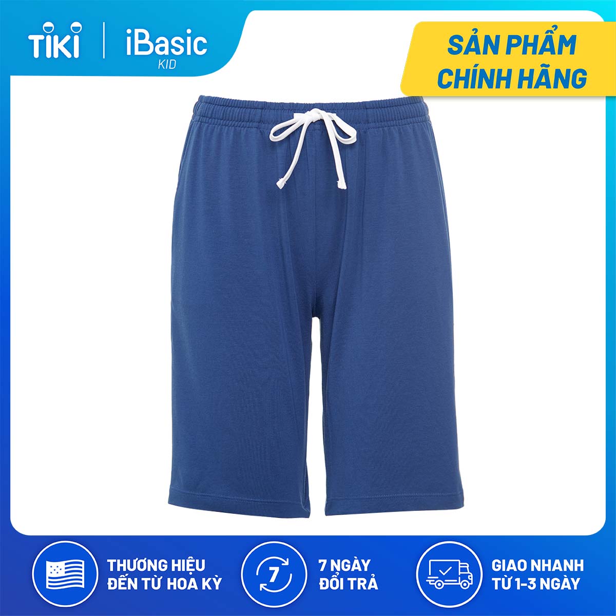 Bộ áo thun cotton mặc nhà bé trai tay ngắn hình in iBasic HOMB007T và quần HOMB007B