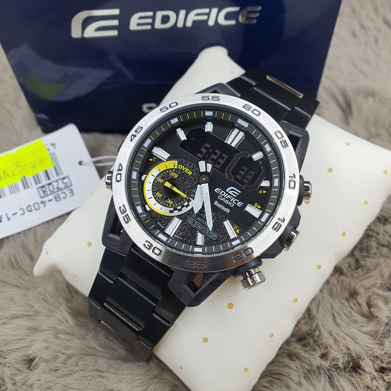 Đồng Hồ Nam Dây Thép Casio Edifice ECB-40DC-1A Bluetooth | ECB-40DC-1ADF Chính Hãng