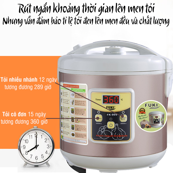 Máy làm tỏi đen Fuki FK-909 (5L) - Tím Bạc – Hàng chính hãng