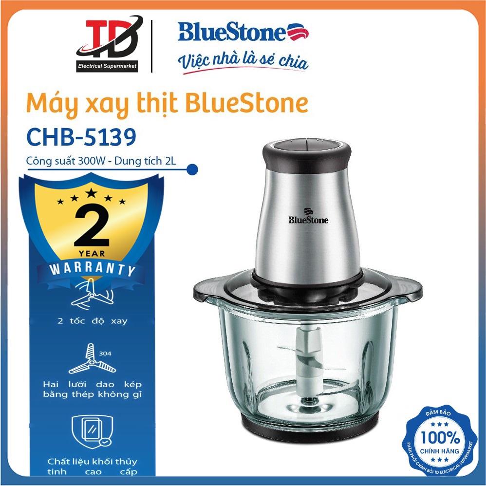 Máy Xay Thịt Bluestone CHB-5139, Cối Thủy Tinh 2.0L - Xay Thịt Làm Ruốc, Hàng Chính Hãng