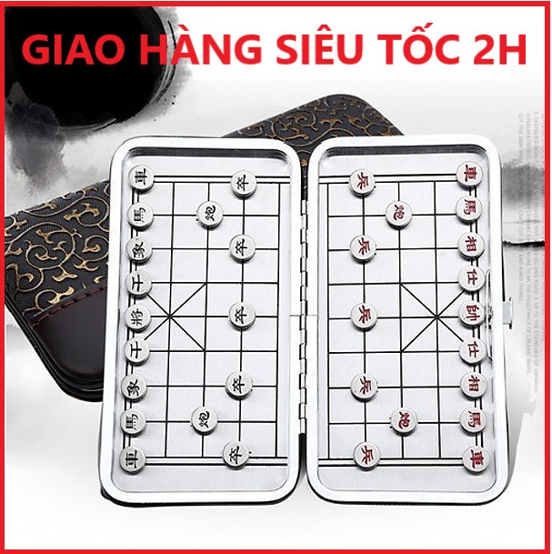 Bàn Cờ Tướng Nam Châm 2 Mặt Kim Loại (Màu Ngẫu Nhiên)