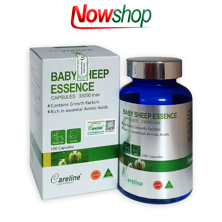 Viên uống nhau thai cừu Careline Baby Sheep Essence 33000mg giúp đẹp da và tăng cường nội tiết tố nữ