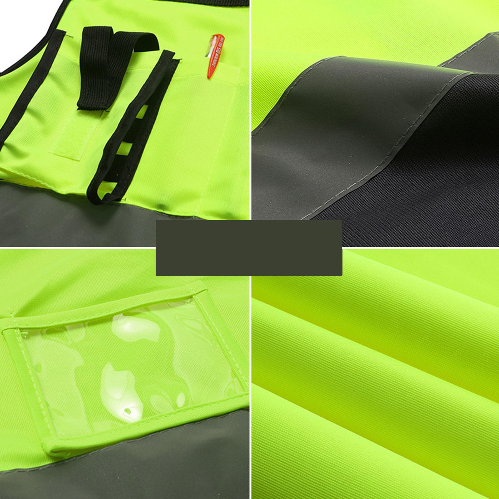 High Visibility Vest Safety Reflective Vest Lightweight Soft Breathable Construction Vest for Night Work Cycling Warehouse Construction