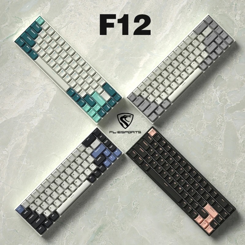 Bàn phím máy tính FL-Esports F12 RGB (White and Grey/Cool Mint/White and Black/Black Ovilian)_Mới, hàng chính hãng