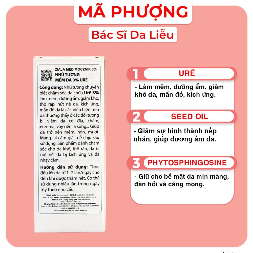 Nhũ tương dưỡng ẩm Ziaja ure 3% - Ziaja Med Mocznik 3% Ure  50ml