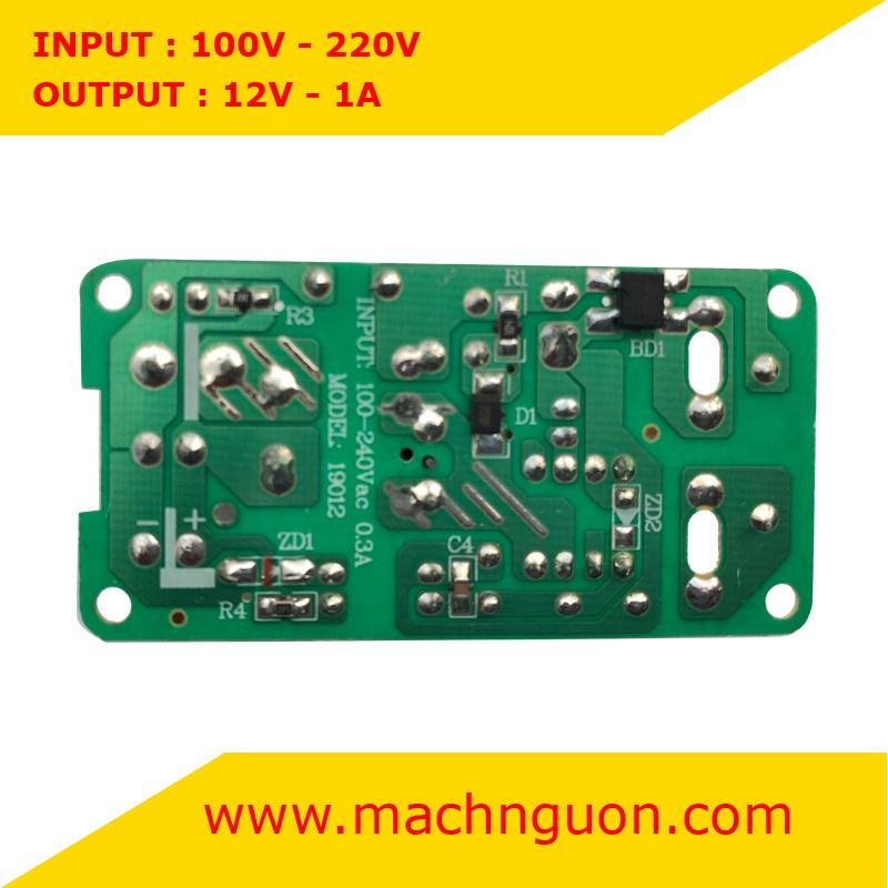 Mạch nguồn 12V - Mạch sạc Pin 12V - Mạch sạc Bình 12V cho loa kéo nguồn ra 12VDC - 1A