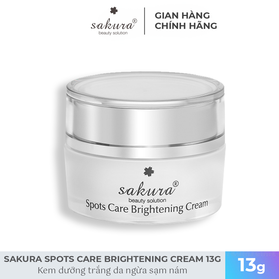 Kem dưỡng trắng da, ngừa sạm nám Sakura Spots Care Brightening Cream 13g