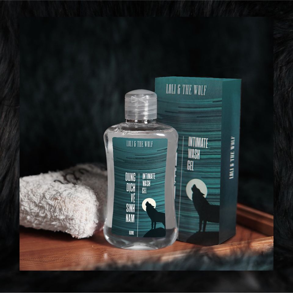 Dung dịch vệ sinh nam dịu nhẹ lành tính thành phần tự nhiên chai nhỏ gọn 80ml - LOLI &amp; THE WOLF