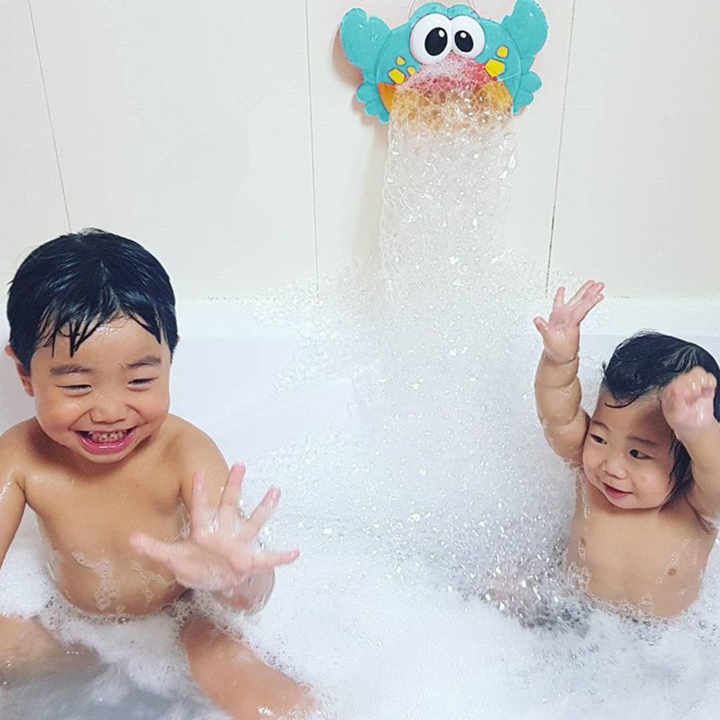 Baby Kids Music Bath Bubble Maker Machine Crab Đồ Chơi Tự động