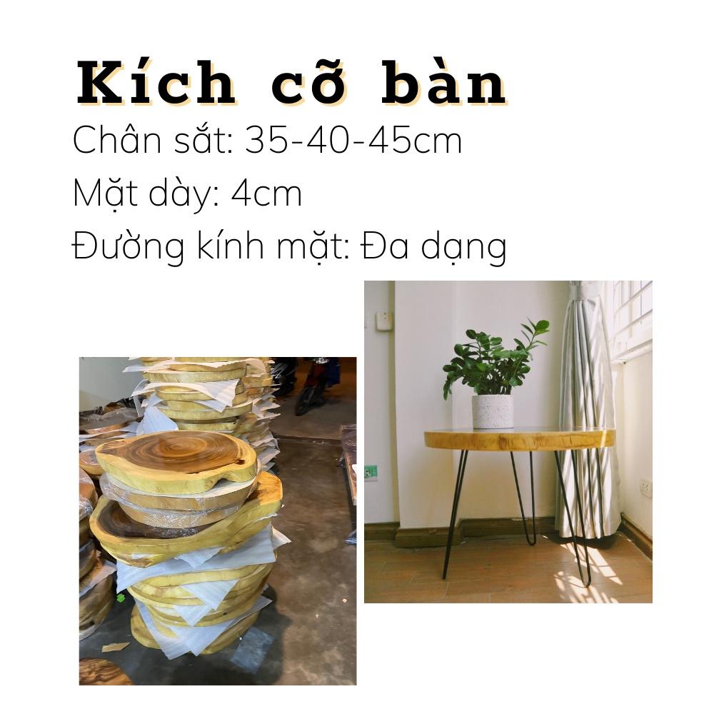 (Combo siêu tiết kiệm) Bộ bàn ghế mây sò tự nhiên và bàn gỗ me tây, phù hợp làm quán Cafe / ban công gia đình / Homestay