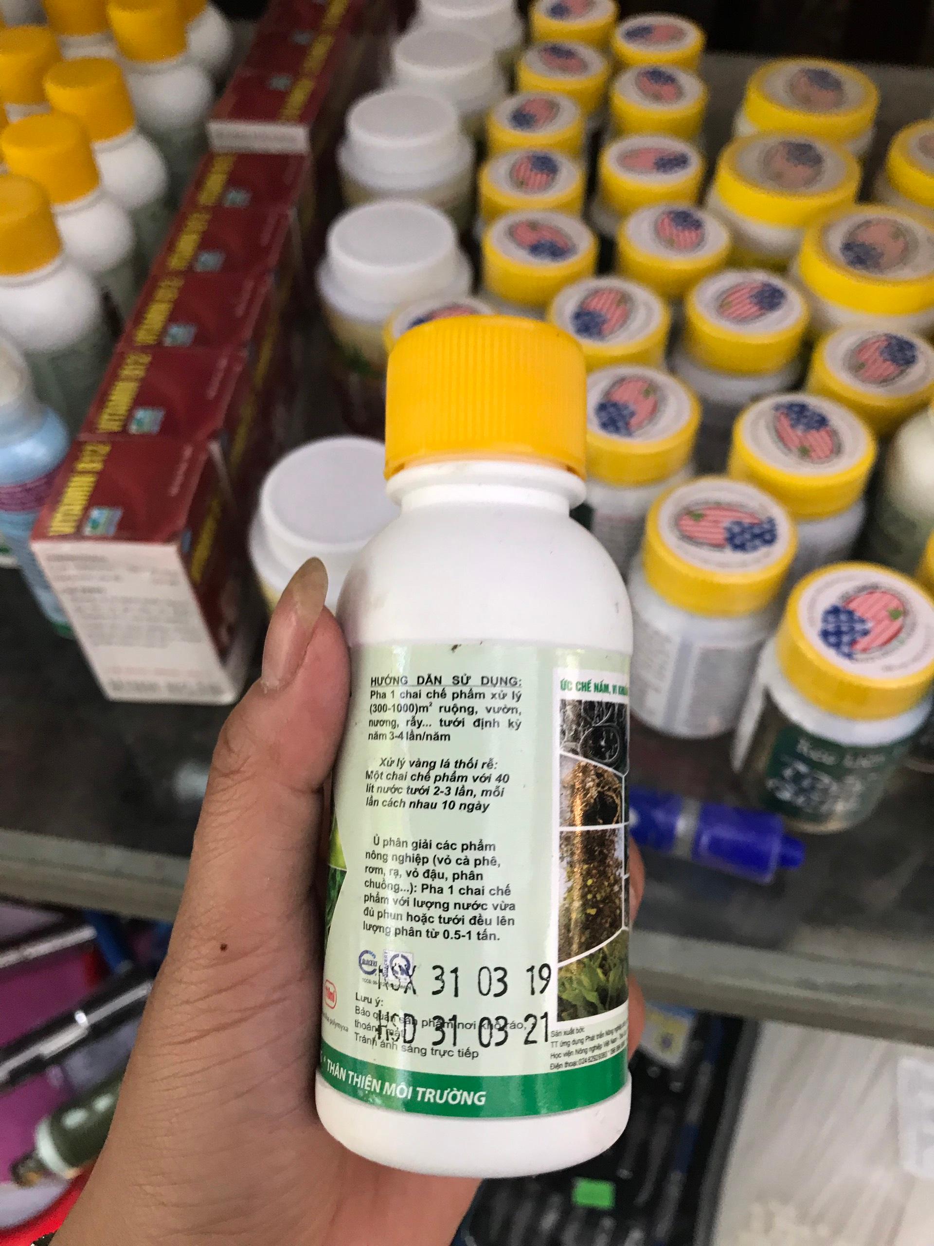 Chế phẩm Trichoderma Bacillus dạng nước ức chế nấm chai 100ml