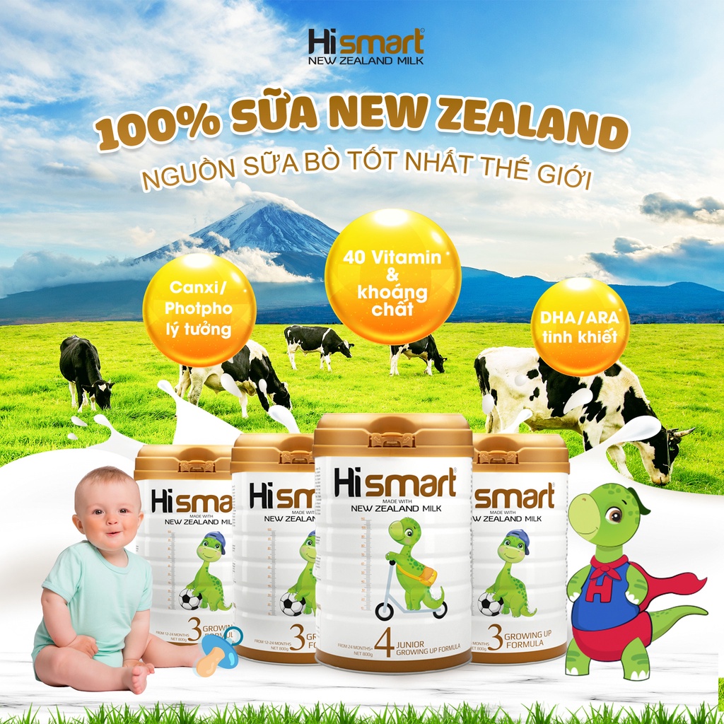 [CHÍNH HÃNG] Sữa bột Hismart số 2_800g - Cho bé từ 6-12 tháng tuổi - xuất xứ 100% New Zeland