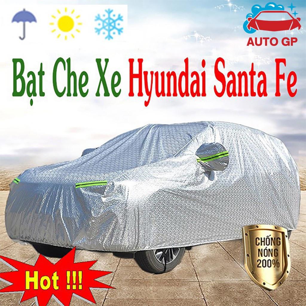 Bạt phủ xe Hyundai Santafe tráng nhôm cao cấp có phản quang,chống nóng, chống nước
