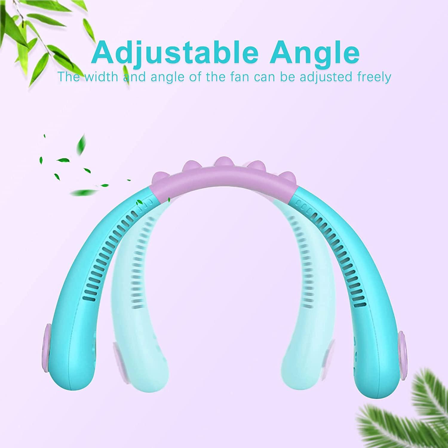 Quạt cổ di động cho trẻ em, Quạt cổ không cánh hoạt động bằng pin, USB