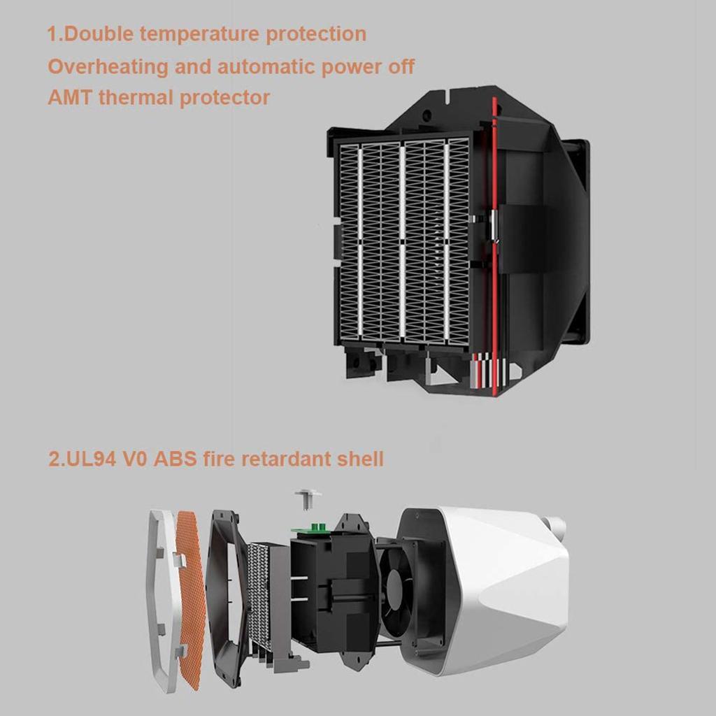 600W Portable Space Heater Mini Electric Fan Heater Ceramic Heating