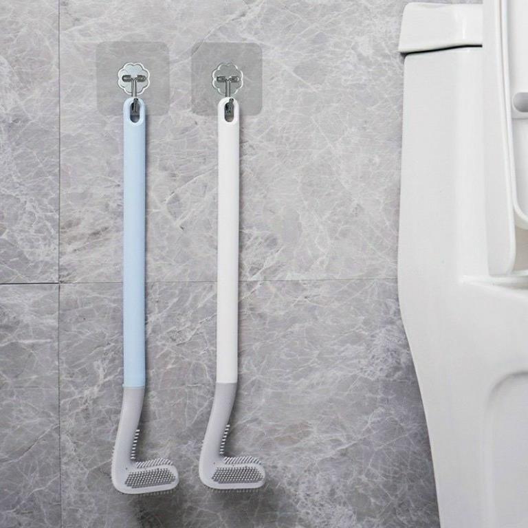 Cọ Toilet Silicon Chổi Cọ Bồn Cầu Nhà Vệ Sinh Gắn Tường