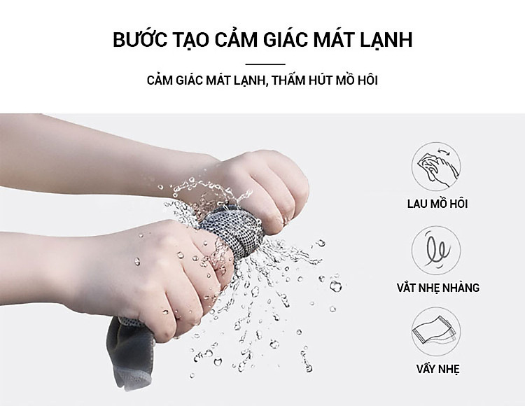 Khăn Lạnh Thể Thao Làm Mát,Thấm Hút Mồ Hôi Đa Năng MÀU XANH