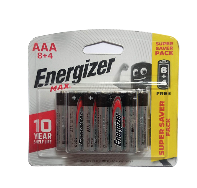 (Combo siêu tiết kiệm) ENERGIZER Pin AA, AAA Max E91 (1,5V) (Mua 8 Tặng 4)