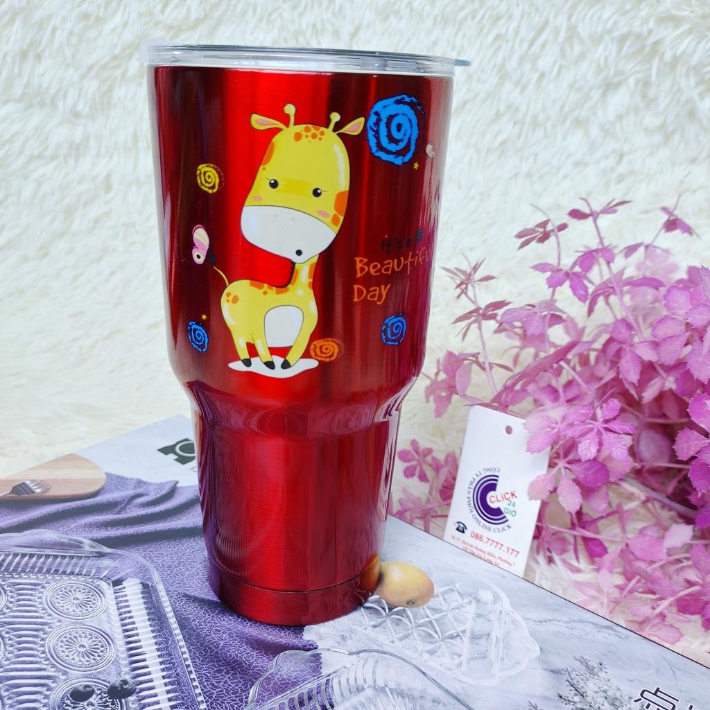 Bình Ly giữ nhiệt Thái Lan 900ml inox 304 cao cấp + Tặng Kèm Full Phụ Kiện Ống Hút Và Túi Đựng