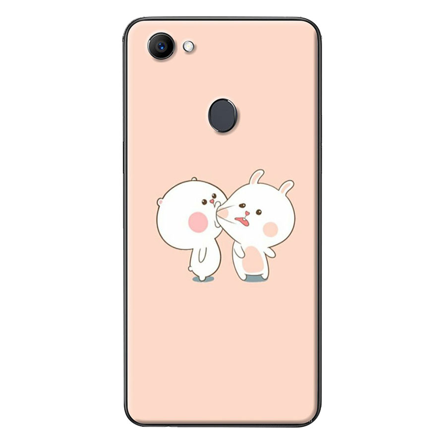 Ốp Lưng Dành Cho Điện Thoại Oppo F7 Couple Cat Nền Hồng