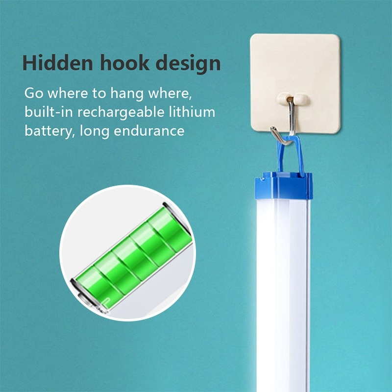Đèn cắm trại cầm tay ngoài trời tích điện 60W 5200mAh 52cm