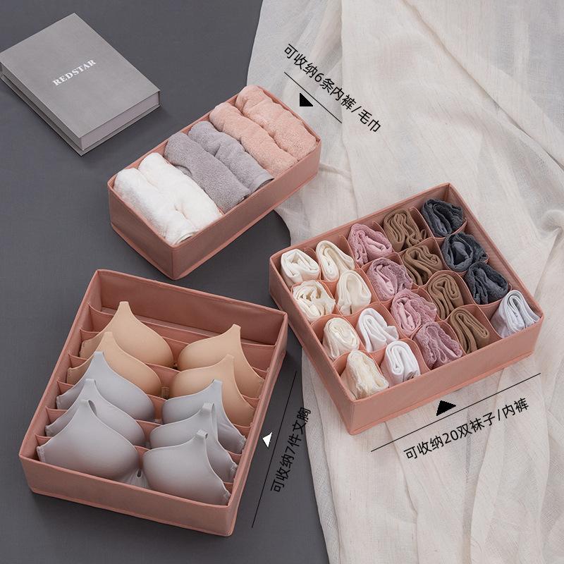Set 3 Hộp Vải Đựng Đồ Lót / Vớ Tiện Dụng
