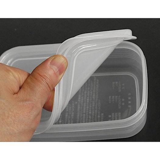 Set 2 hộp nhựa nắp dẻo 450ml Nakaya Nhật Bản chịu nhiệt tốt, an toàn sức khỏe, chịu lò vi sóng, tủ đông lạnh