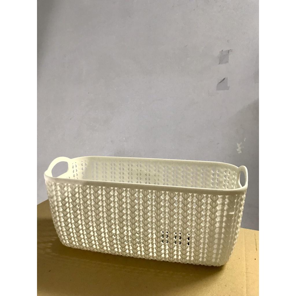 Rổ Nhựa Đựng Đồ Knit Số 5 Hàn Quốc KT: 33.4x16.2x13.5 Cm