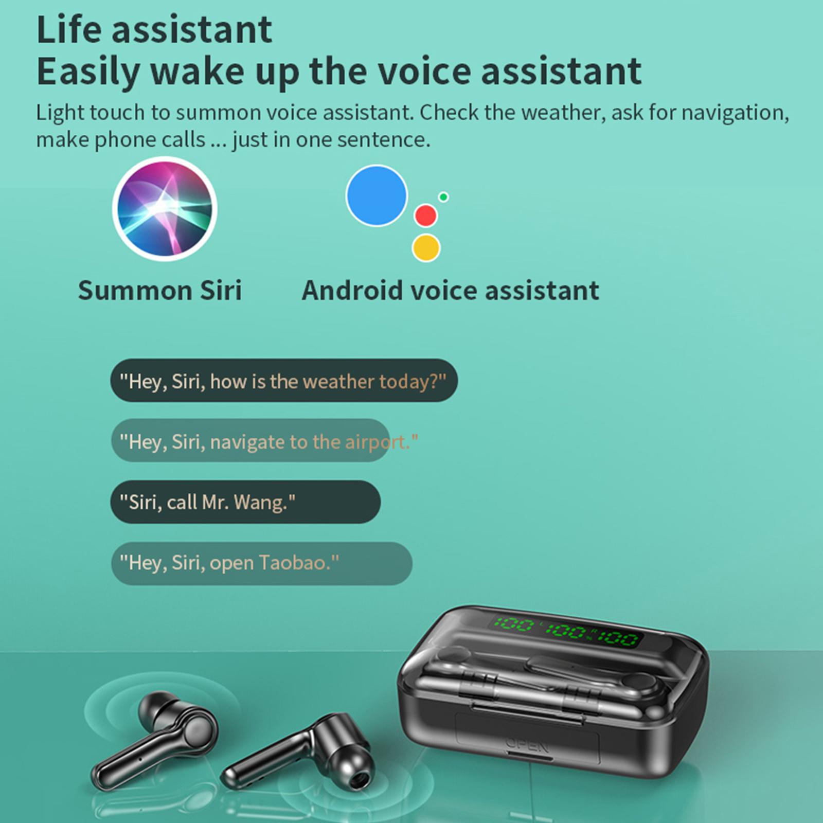 Tai nghe không dây R9S TWS Bluetooth 5.1 Giảm tiếng ồn 9D Âm thanh vòm HiFi
