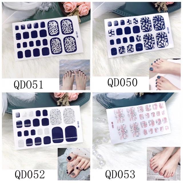 Set dán móng chân nghệ thuật nhiều màu - có ngay bộ móng đẹp trong 5 phút (Nail wraps / Nail stickers) - CAM CAM