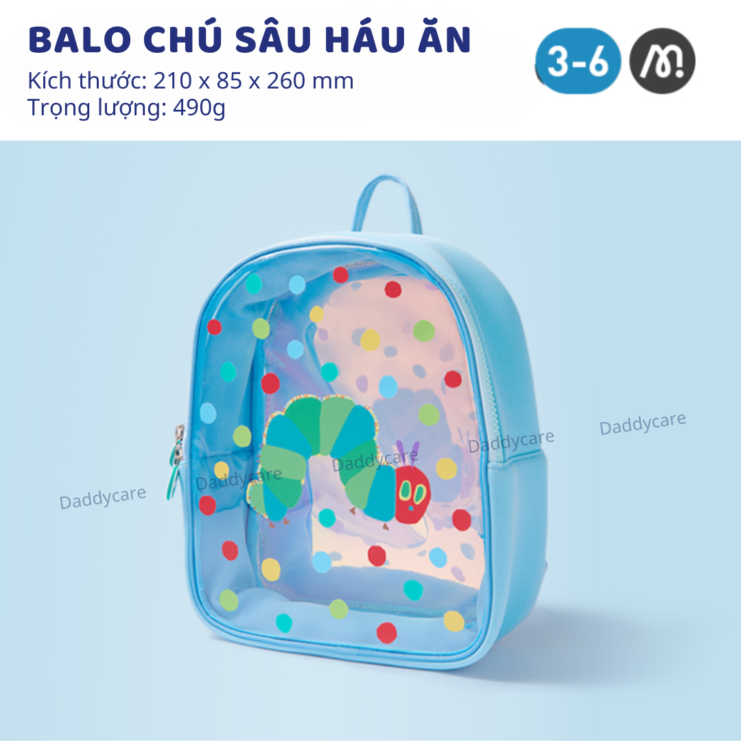 Balo cho bé đi học mầm non Mideer Kids backpack Very Hungry Caterpillar