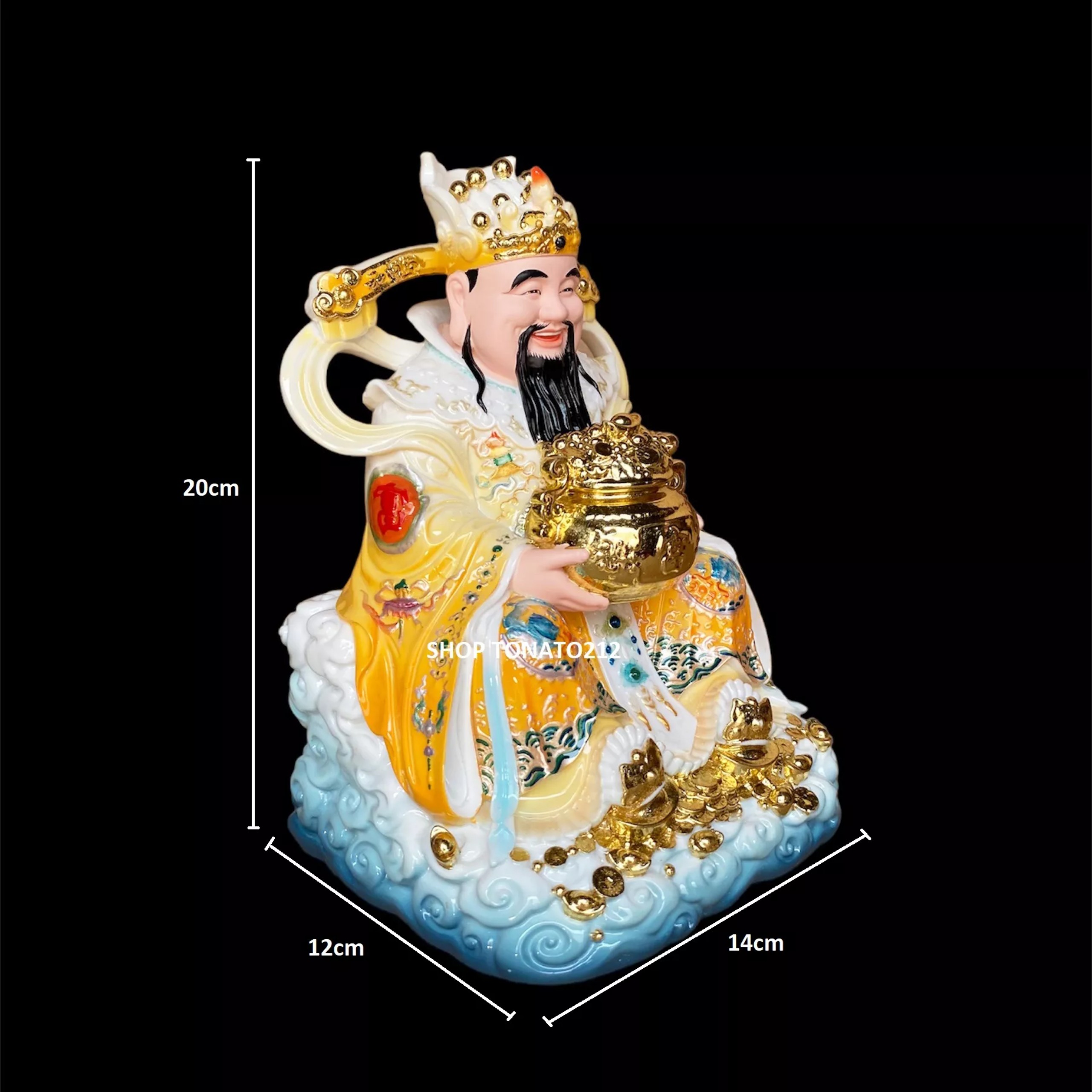 TƯỢNG ÔNG THẦN TIỀN ĐẶT BÀN THỜ THẦN TÀI,ÔNG ĐỊA COMPOSIT CAO 20CM,25CM,30CM