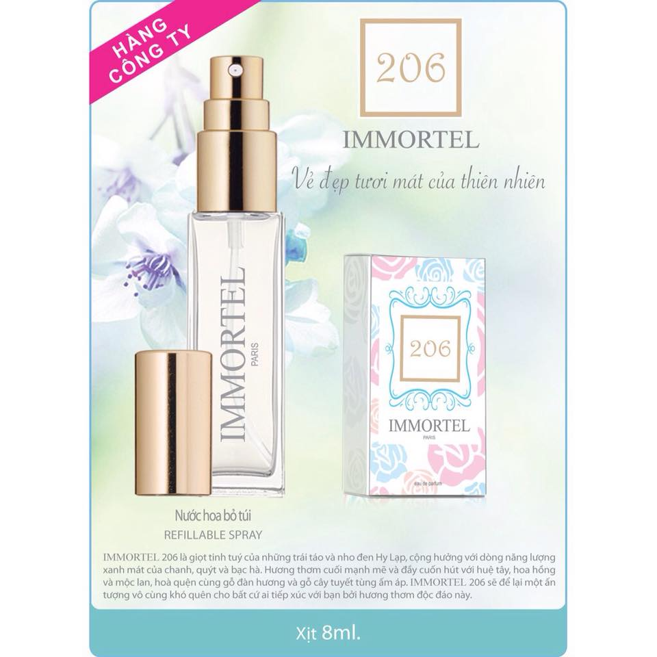 Nước Hoa Nữ NH IMMORTEL 206 8ML