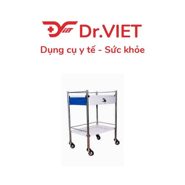 Xe đẩy dụng cụ y tế 2 tầng có hộc - Tối Ưu Hóa Lưu Trữ và Di Chuyển Dụng Cụ Y Tế với Xe Đẩy 2 Tầng