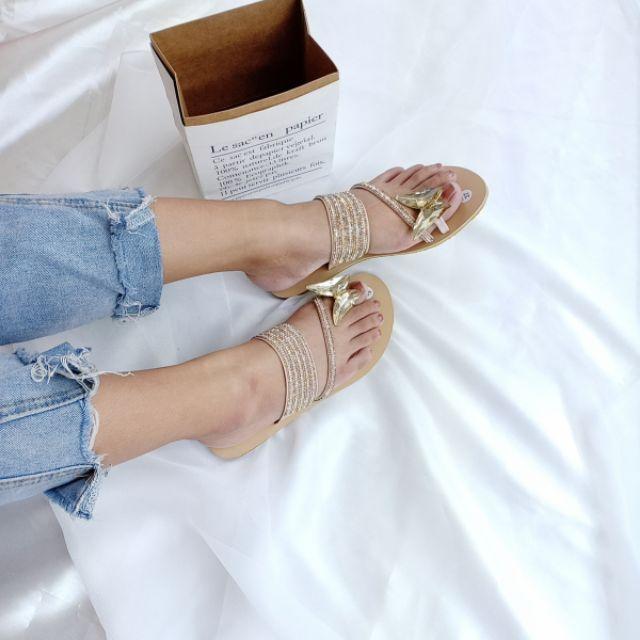 Dép xỏ bướm đá mẫu mới