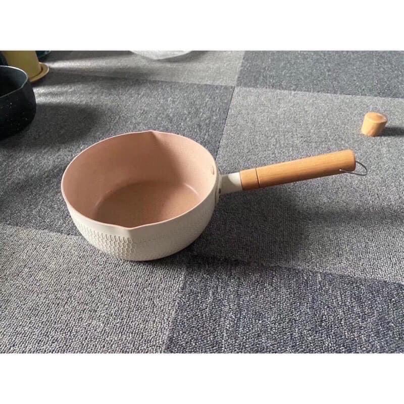 Chảo sâu chống dính màu lúa mạch 18cm dùng được cho bếp từ bếp ga