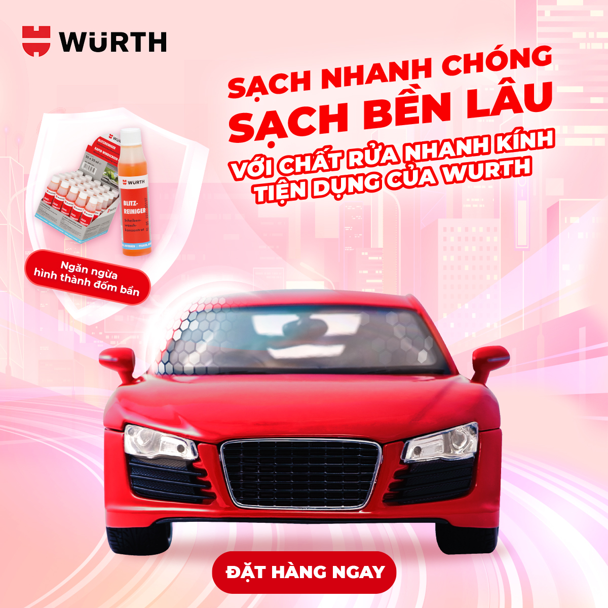 Wurth Combo Vệ Sinh Thắng Tẩy Rửa Dầu Mỡ Và 2 Loại Mỡ Chuyên Dụng Cho Ô tô Mỡ Tra Ống Phanh 10g Và Mỡ Tra Má Phanh 5,5ml